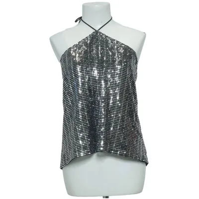 Halter neck top (Black, Silver) from Zara Basic Collection