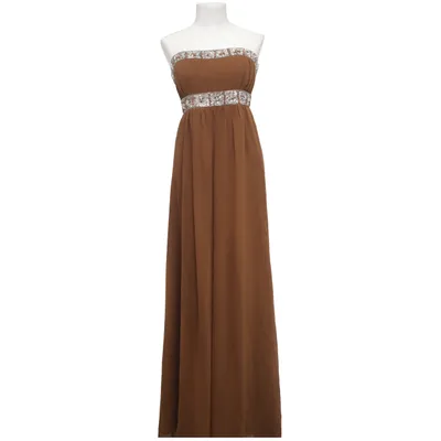 Robe de soirée (Marron) de Cotton Club Élasthane, Polyester