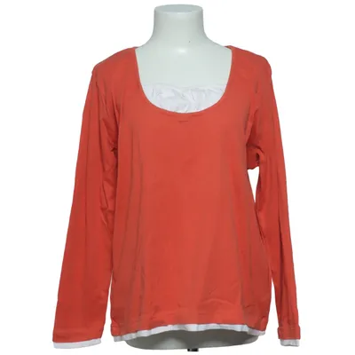 Long sleeve T-shirt (Orange, White) from Basic Line Cotton