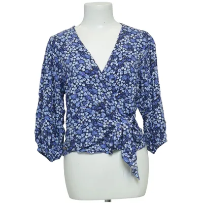 Wrap blouse (Blue, White) from Pernilla Wahlgren Design Viscose