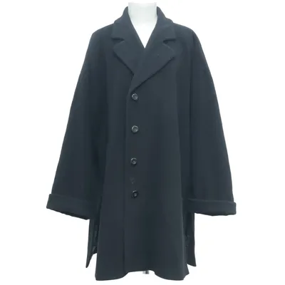 Manteau (Noir) de Ebba Jensen Cachemire, Polyamide, Polyester, Laine