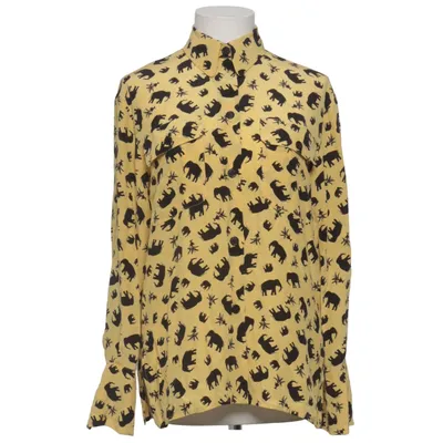 Blouse (Jaune, Noir) de Crisca Soie