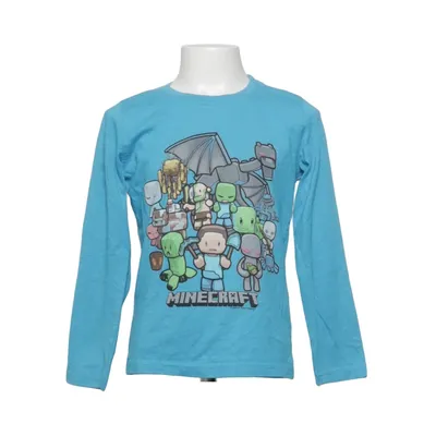 Långärmad t-shirt (Blå, Flerfärgad) från Mojang Bomull, Polyester