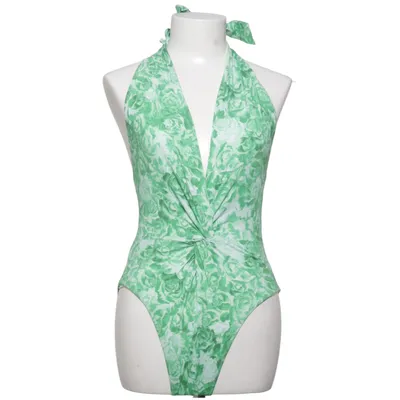 Badedragt (Grøn, Hvid, Flerfarvet) fra Ganni Elastan, Polyamid, Polyester