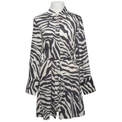 Skjortklänning (Svart, Vit) från H&M Polyester