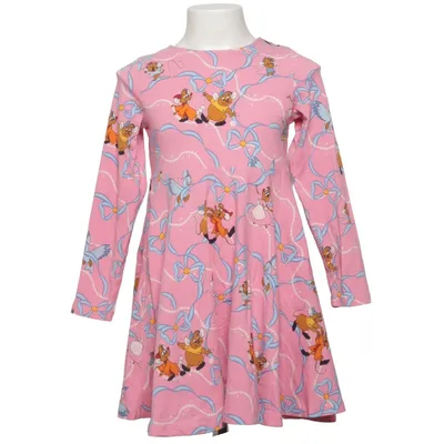 Klänning (Rosa, Flerfärgad) från Polarn O. Pyret Elastan, Ekologisk bomull