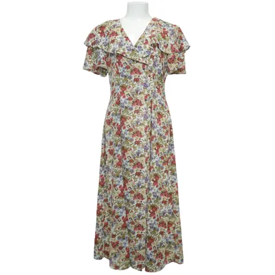Maxi jurk (Beige, Meerkleurig) van Eurofashion Polyester