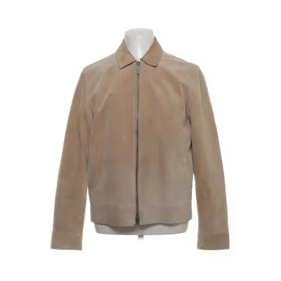 Läderjacka (Beige) från Bläck Polyester, Mocka, Viskos