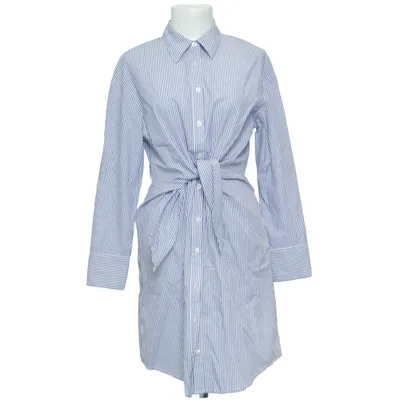 Robe chemise (Bleu, Blanc) de Timeout Coton
