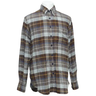 Flannel skjorte (Brun, Grå, Gul) fra Hansen & Jacob Bomuld