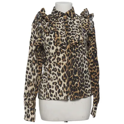 Blouse (Leopard Ruffle Blouse) de Costes Studio Polyester, Viscose