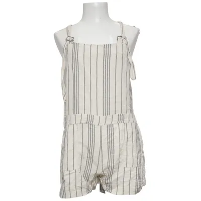 Dungaree shorts (Beige, Gray) from Bershka_BSKGIRL Cotton, Linen, Viscose