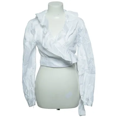 Wrap blouse (White) from NA-KD Reborn Cotton