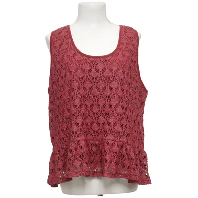 Top (Red) from Dotted Blue Elastane, Polyester, Viscose