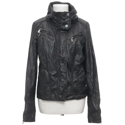 Veste (Noir) de Glo-Story Coton, Cuir