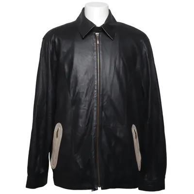 Läderjacka (Svart) från Caranni Acetat, Akryl, Skinn, Ull