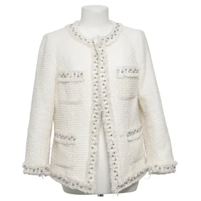 Jacket (White) from Amy Vermont Metallic fiber, Polyester, Wool