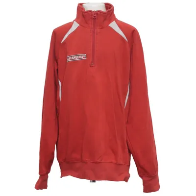 Collegetröja (Röd, Vit) från Team Sportia Bomull, Polyester