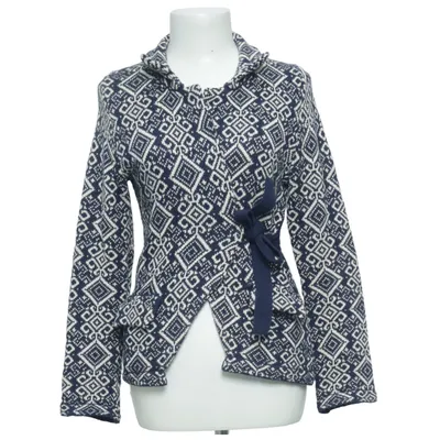 Cardigan cache-cœur (Bleu, Blanc) de Lely Wood Acrylique, Coton, Laine