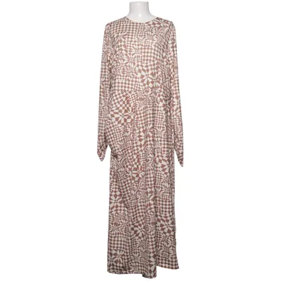 Maxi dress (Brown, White) from KappAhl Elastane, Polyester