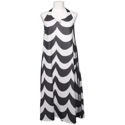 Dress (Black, White) from Adidas x Marimekko Elastane, Recycled polyester