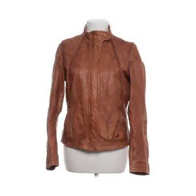 Läderjacka (Beige) från Mustang Bomull, Polyester, Skinn
