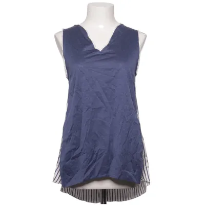 Tank Top (Blue, White) from Aglini Elastane, Silk, Viscose
