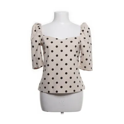 Blouse (Beige, Zwart) van H&M Viscose, Polyamide, Elastaan