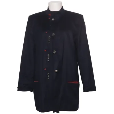 Coat (Blue) from Lutz Teutloff Polyester, Viscose, Wool