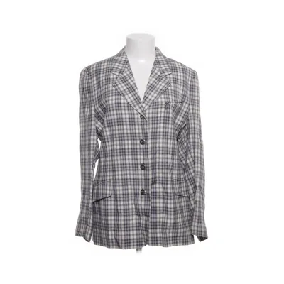 Blazer (Blue, White) from Didi Linen, Cotton, Polyester, Acetate