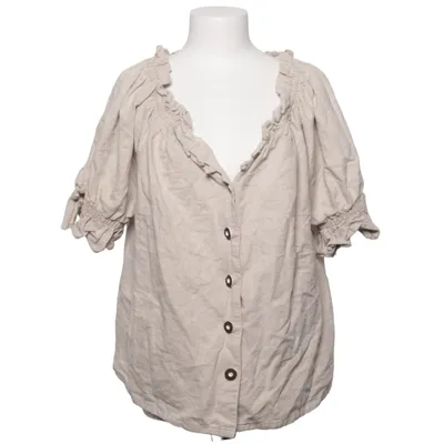 Blouse (Beige) van Alphorn Katoen, Linnen