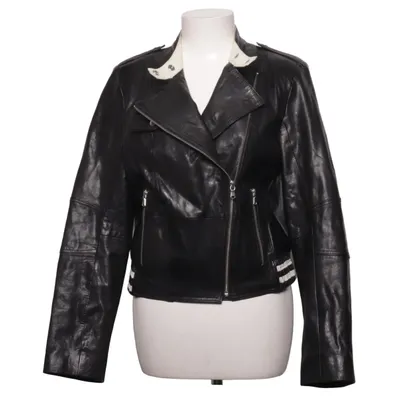 Biker jacket (Black) from Oui Elastane, Leather, Viscose