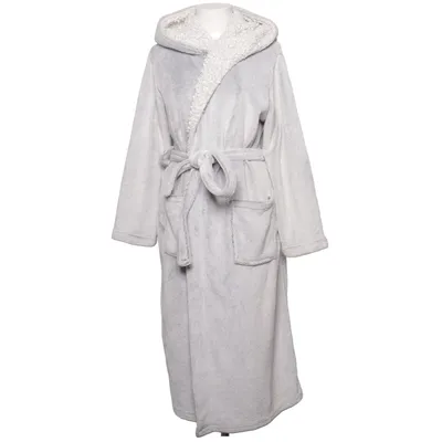 Bathrobe (Gray, White) from Loving Loungewear Polyester
