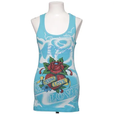 Tanktop  (Blå, Flerfarvet) fra Ed Hardy by Christian Audigier Bomuld, Elastan