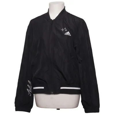 Træningsjakke (adidas Essentials Graphic Bomber Jacket Black) fra Adidas Elastan, Genanvendt polyester