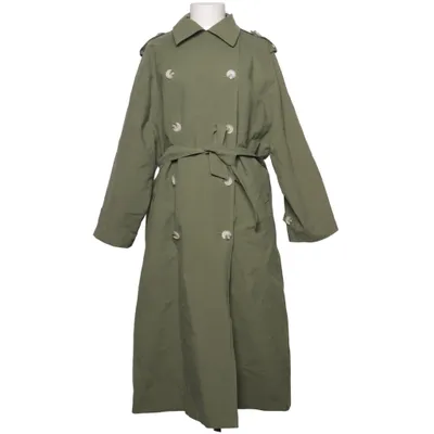 Trench-coat (Vert) de Meotine Coton, Élasthane, Polyester