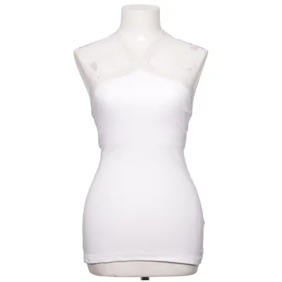 Tank Top (White) from Fashionablefit Elastane, Polyester