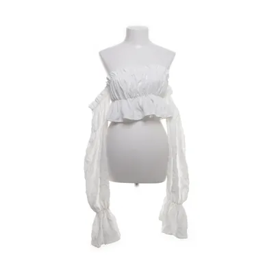 Crop top (White) from Shein Polyester, Elastane