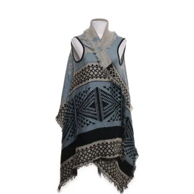 Vest (Blue, Beige, Black) from You&Me Fashion Acrylic, Wool, Viscose
