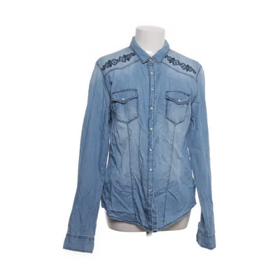 Denim blouse (Blauw) van Flash Jeans Katoen