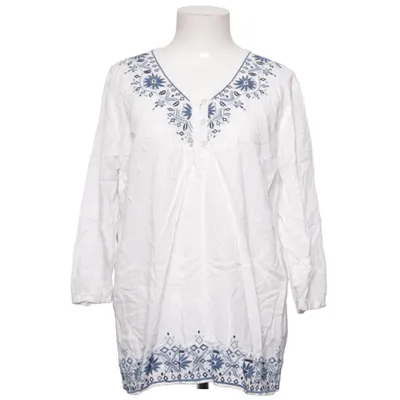 Blus (Vit, Blå) från Chic Bomull, Skinn