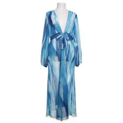 Strandklänning (Blå, Vit)