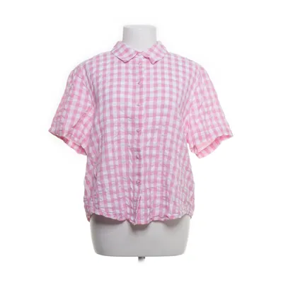 Short sleeve shirt (Pink, White) from Monki Cotton