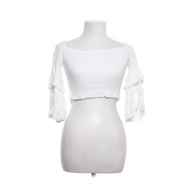 Crop top (Vit) från Romwe Bomull, Polyester