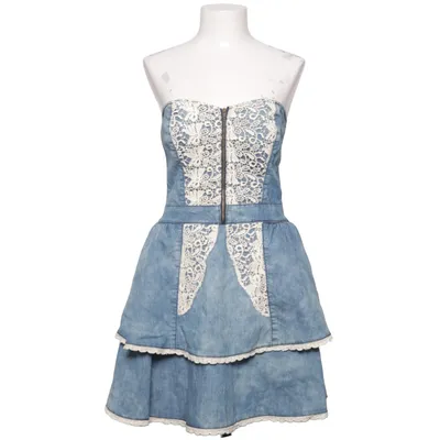 Denim jurk (Julia Lace Dress) van Gina Tricot Katoen, Elastaan