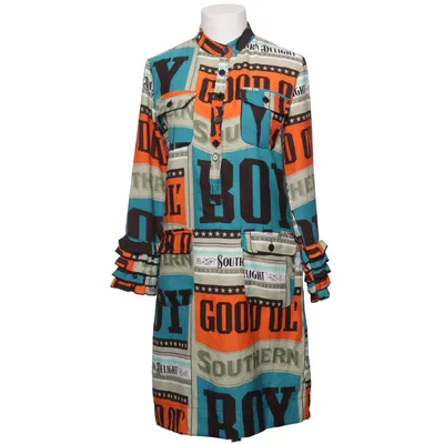 Robe chemise (Bleu, Orange, Blanc) de Almatrichi Polyester