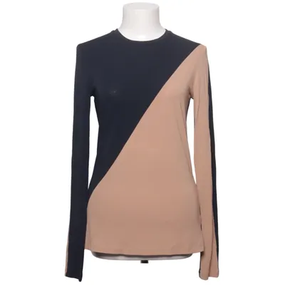 T-shirt à manches longues (Noir, Beige) de Victoria Beckham Acrylique, Élasthane, Polyamide