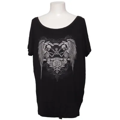 T-shirt (Zwart) van Gothicana by EMP Elastaan, Viscose