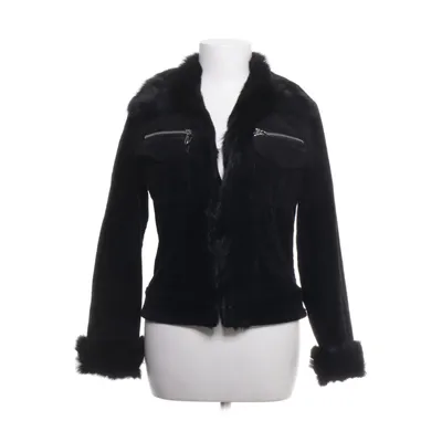 Jacket (Black) from Arden B Cotton, Elastane, Rabbit fur