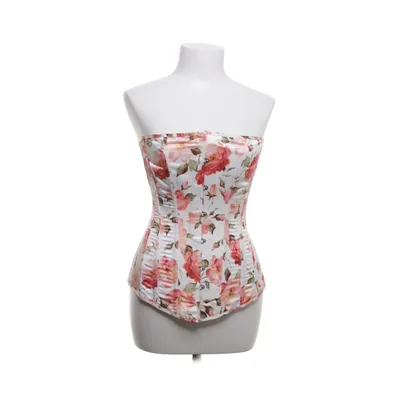 Corset (White, Multicolored) from Revanche de la Femme Nylon, Polyester, Cotton